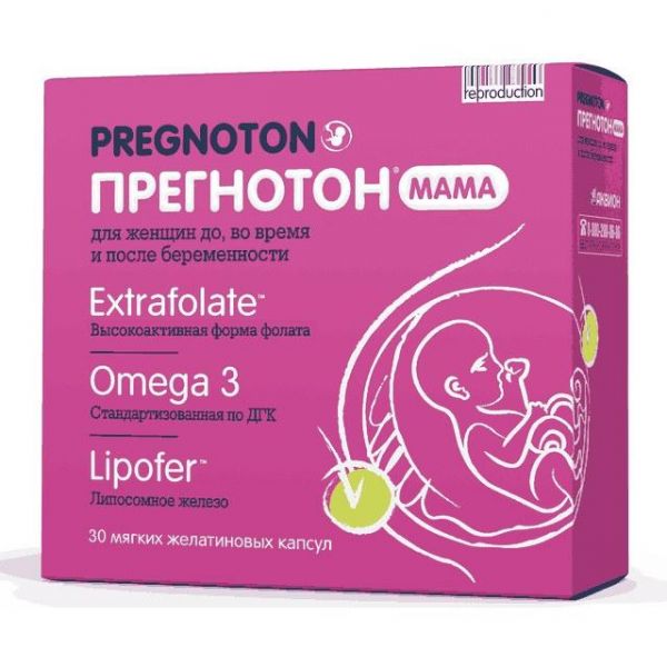 Прегнотон Мама 1120 мг капсулы 30 шт.