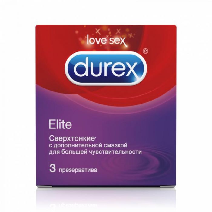 Презервативы Durex Elite упаковка, 3 шт.