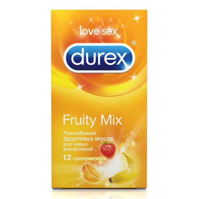 Презервативы Durex Fruity Mix упаковка, 12 шт.