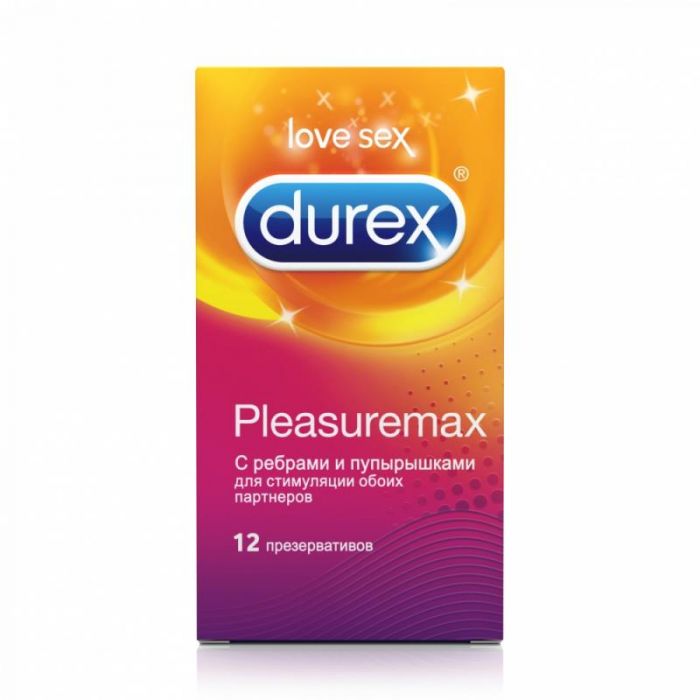 Презервативы Durex Pleasuremax упаковка, 12 шт.