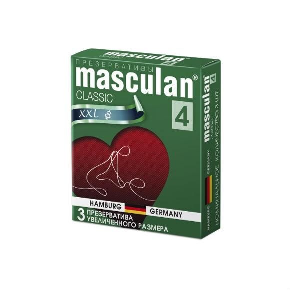 Презервативы Masculan Classic увеличенного размера, розовые 3 шт.