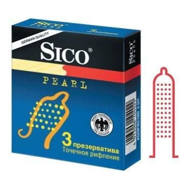 Презервативы Sico Pearl с точечным рифлением, 3 шт.