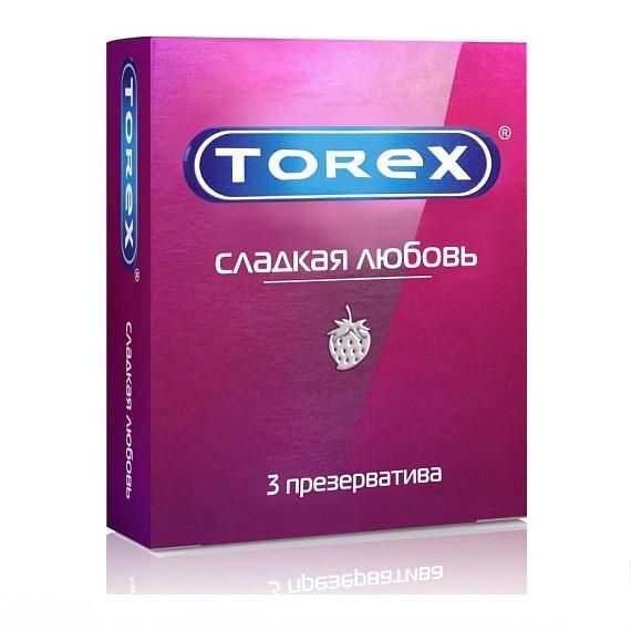 Презервативы Torex сладкая любовь со вкусом клубники 3 шт.