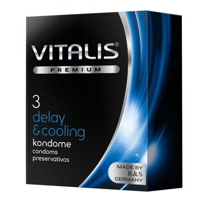 Презервативы VITALIS Premium delay &amp; cooling с охлаждающим эффектом 3 шт.