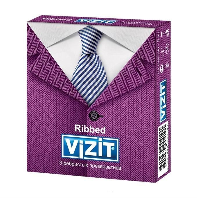 Презервативы VIZIT Ribbed с кольцевым рифлением 3 шт.