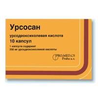 Урсосан капсулы 250 мг, 10 шт.