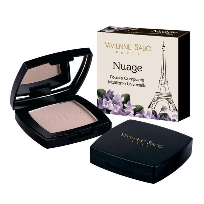 Пудра Vivienne Sabo компактная матирующая универсальная Universal Compact Matt Powder Poudre Compacte Matifiante Universelle Nuage 11г