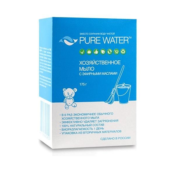 Pure Water Хозяйственное мыло с эфирными маслами 175г