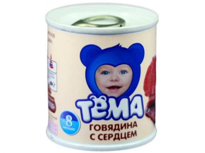 Пюре Тема говядина с сердцем с 8 мес. 100г 1