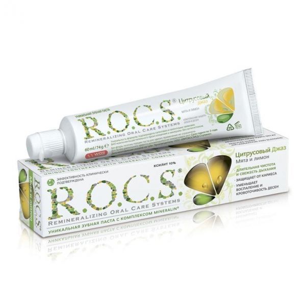 R.O.C.S. Зубная паста Мята и лимон 74г