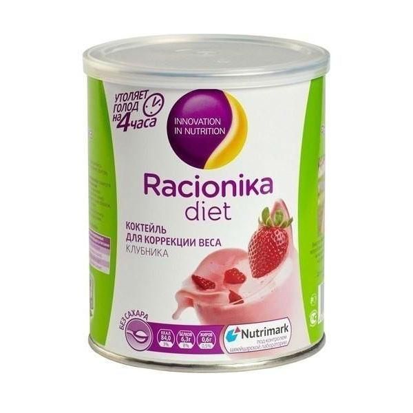 Рационика Диет Коктейль клубника, банка, 350 г Рационика Диет Коктейль клубника, банка, 350 г