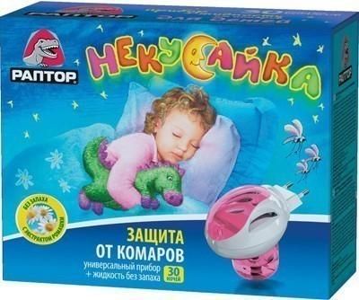 Раптор Некусайка Жидкость от комаров 30 ночей для детей