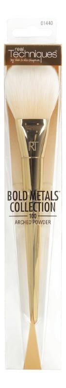 Real Techniques Премиум-кисть для пудры Bold Metals Brush 100 Arched Powder 1 шт