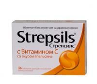 Стрепсилс с витамином с таблетки, 36 шт. Стрепсилс с витамином с таблетки, 36 шт.