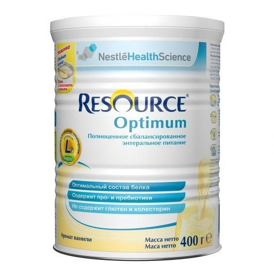 Нестле ресурс оптимум сухая смесь банка 400г