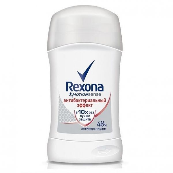 Rexona Антиперспирант-карандаш женский Антибактериальный эффект 40мл Rexona Антиперспирант-карандаш женский Антибактериальный эффект 40мл