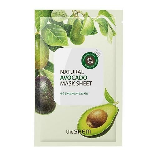 Saem Natural Avocado Mask Sheet Маска тканевая с экстрактом авокадо 21 мл