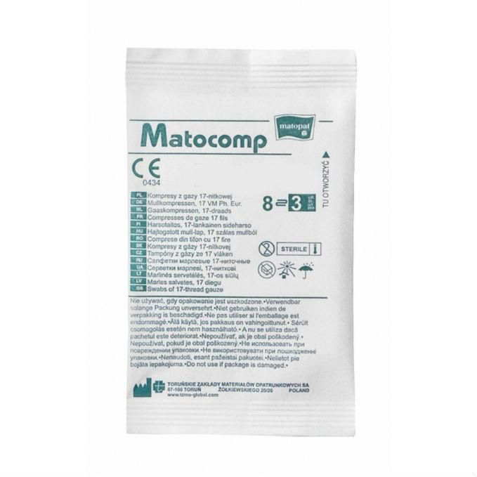 Салфетки Матопат Matocomp стерильные 5 см x 5 см 8 сл. 17-нитей 3 шт.