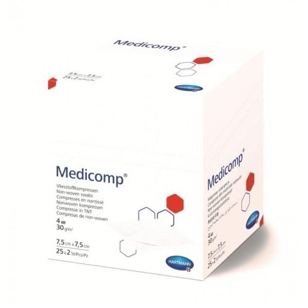 Салфетки Medicomp/Медикомп стерильные нетканые 7,5 х 7,5 см 50 шт.