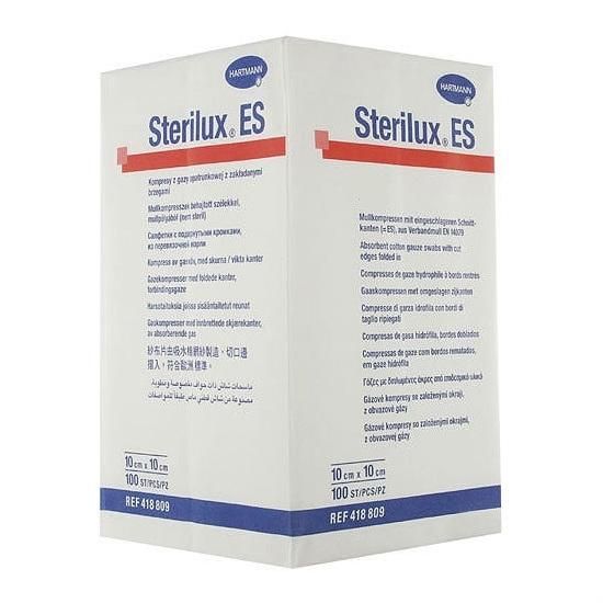 Салфетки Sterilux ES/Стерилюкс ЕС нестерильные 10 х 10 см 8 слоев 17 нитей 100 шт.