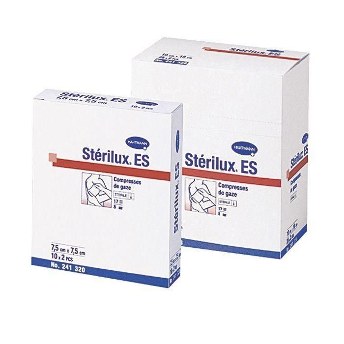 Салфетки Sterilux ES/Стерилюкс ЕС стерильные 8 слоев 17 нитей 7,5 х 7,5 см 20 шт.