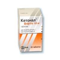 Кетонал таблетки форте 100 мг, 20 шт.