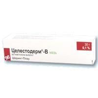Целестодерм-в мазь д/нар. прим. 0,1% туба 30г №1
