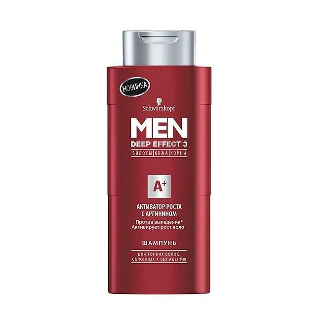 Schwarzkopf Men Deep Effect 3 Шампунь Активатор роста с аргинином 250мл