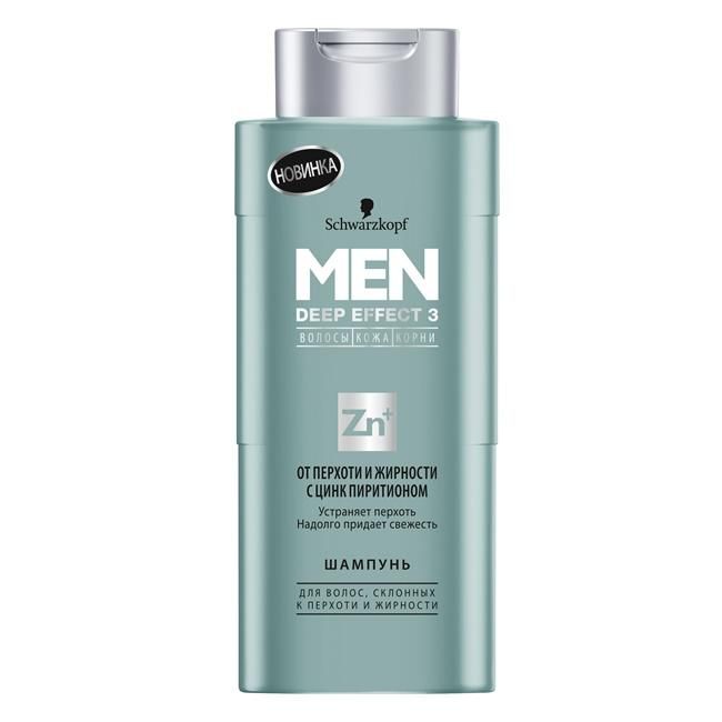 Schwarzkopf Men Deep Effect 3 Шампунь От перхоти и жирности с цинк пиритионом 250мл