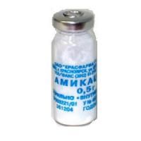Амикацин-виал пор. пригот. р-ра в/в и в/м введ. фл. 500мг №1