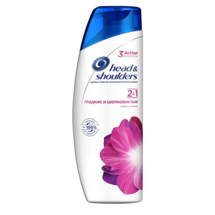 Шампунь Хед энд Шолдерс (Head &amp; Shoulders) 2в1 п/перхоти Гладкие и шелковистые д/сухих и норм. 200мл