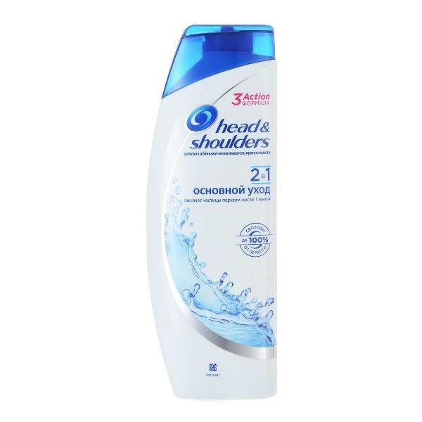 Шампунь Хед энд Шолдерс (Head &amp; Shoulders) 2в1 п/перхоти Основной уход для нормальных волос 600мл