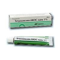Тетрациклин-акос 3% мазь д/наруж. прим. 15г Тетрациклин-акос 3% мазь д/наруж. прим. 15г