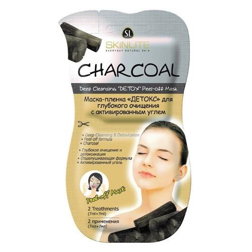 SkinLite Маска-пленка для глубокого очищения с активированным углем 7мл х 2 шт SkinLite Маска-пленка для глубокого очищения с активированным углем 7мл х 2 шт