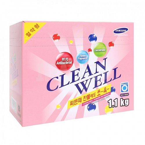 Skykorea Clean Well Универсальный концентрированный порошок с кондиционером 1,1кг Skykorea Clean Well Универсальный концентрированный порошок с кондиционером 1,1кг