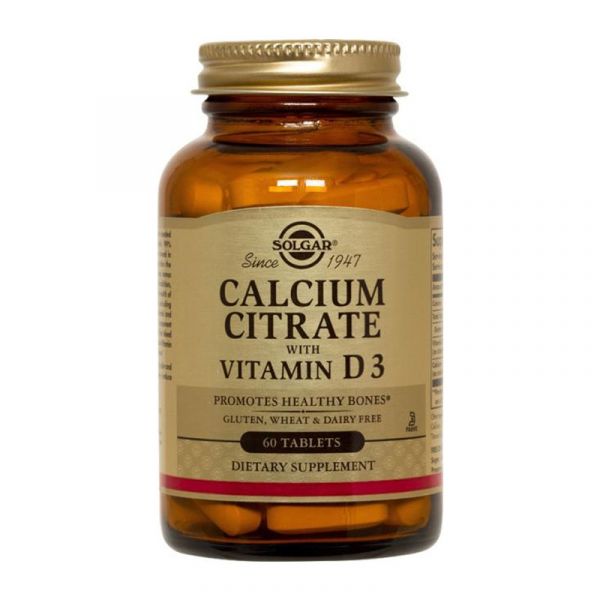 Солгар Цитрат кальция с витамином D3 таблетки, 60 шт.