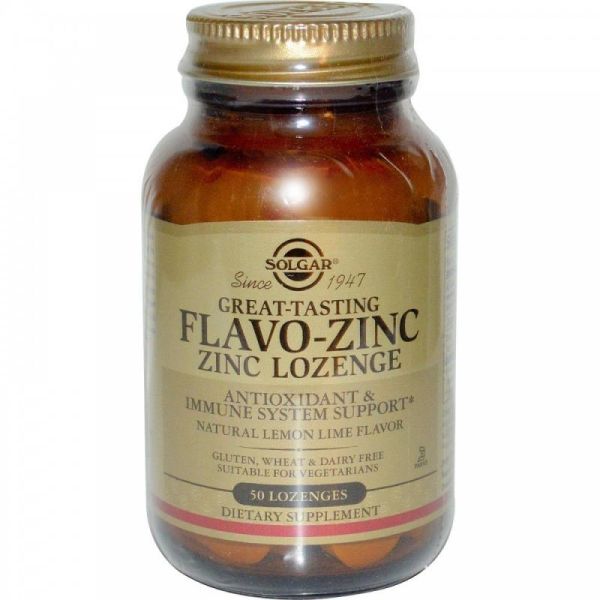 Солгар флаво-цинк пастилки №50 (бад)