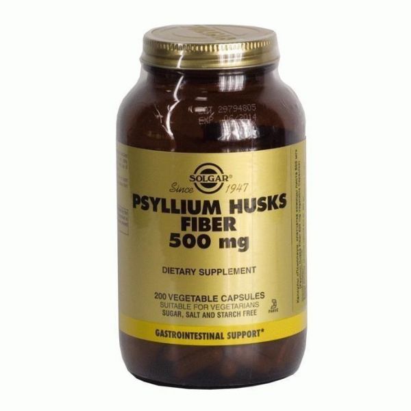 Солгар Псиллиум, клетчатка кожицы листа 500 мг капсулы 200 шт.