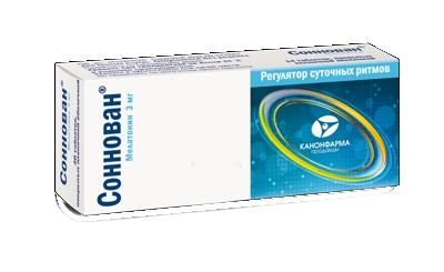 Соннован таблетки покрыт.плен.об. 3 мг 14 шт Соннован таблетки покрыт.плен.об. 3 мг 14 шт