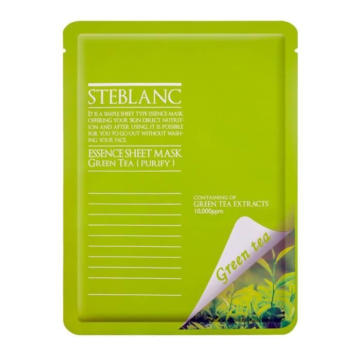 Steblanc Маска для лица очищающая с экстрактом зеленого чая Essence sheet mask Green Tea 20 г