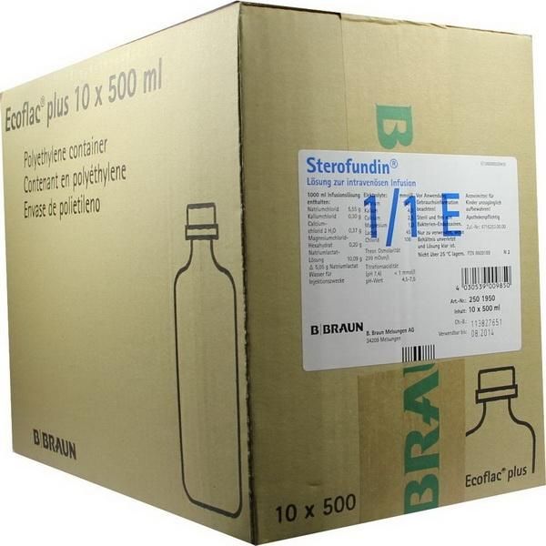 Стерофундин Г-5 раствор для инфузий 500 мл п/э флаконы КП-2 10 шт. Стерофундин Г-5 раствор для инфузий 500 мл п/э флаконы КП-2 10 шт.