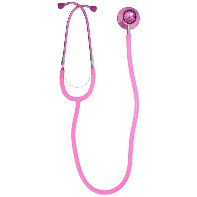 Стетоскоп Amrus 04-АМ404 медицинский терапевтический с двойной цветной головкой черный