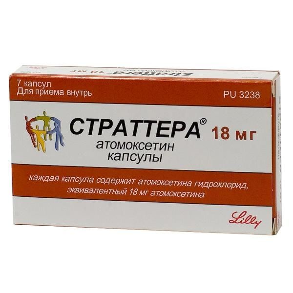 Страттера капсулы 18 мг, 7 шт.