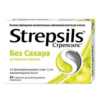 Стрепсилс лимон б/сахара, 24 шт. Стрепсилс лимон б/сахара, 24 шт.