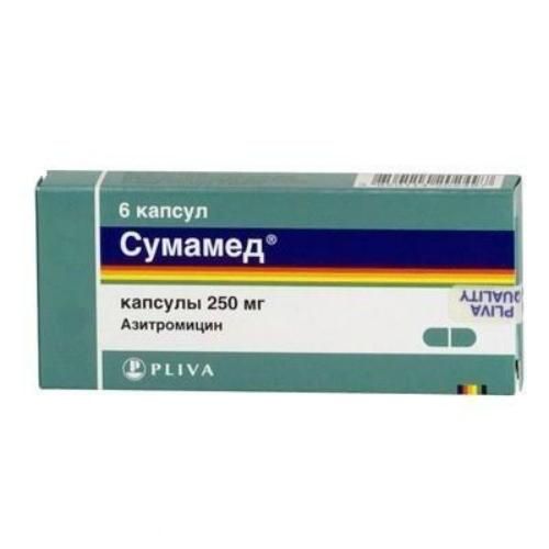 Сумамед капсулы 250 мг, 6 шт. Сумамед капсулы 250 мг, 6 шт.