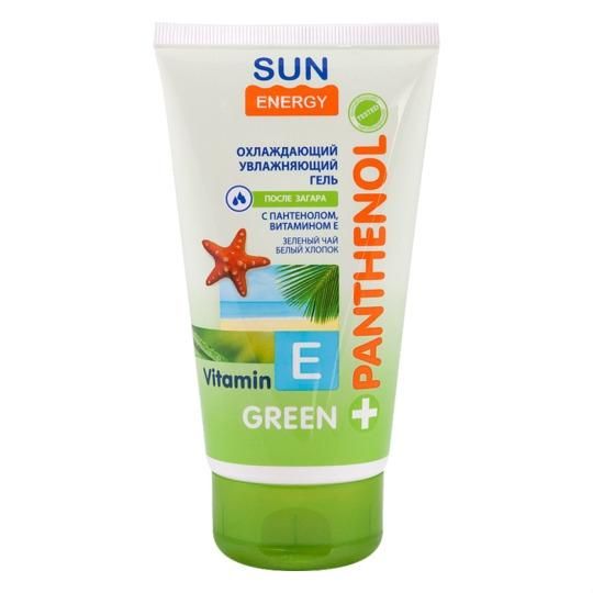 Sun Energy Green Panthenol Охлажд., увлажняющий гель после загара с пантенолом, витамином Е 150мл