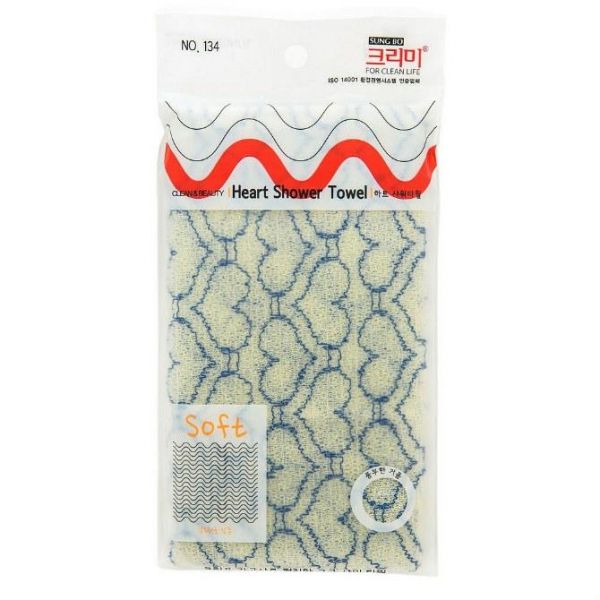 Sung Bo Cleamy Мочалка для душа 28х95 Clean &amp; Beauty Heart 1 шт