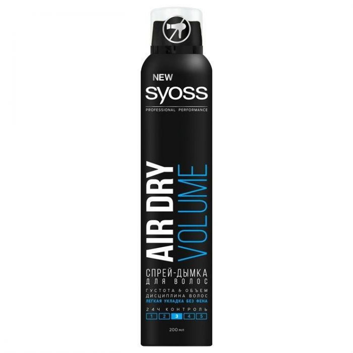 SYOSS Air Dry Volume Густота&amp;Объем Спрей-дымка для волос 200мл