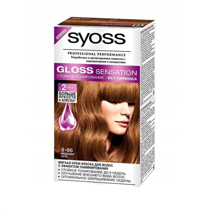 SYOSS Gloss Sensation Краска для волос 8-86 Медовая нуга 115мл