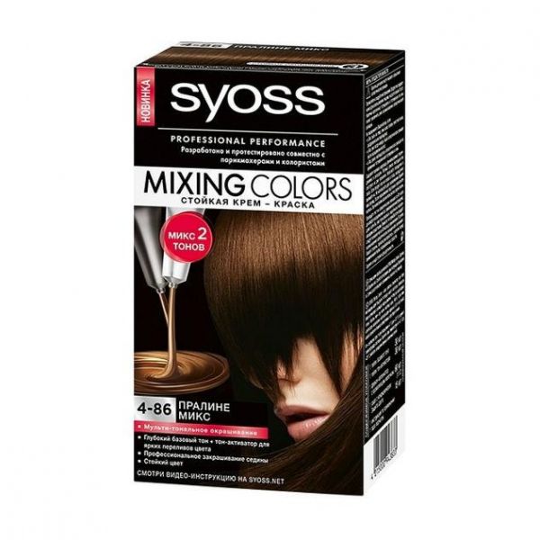 SYOSS Mixing Colors Краска для волос 4-86 Пралине Микс 30мл